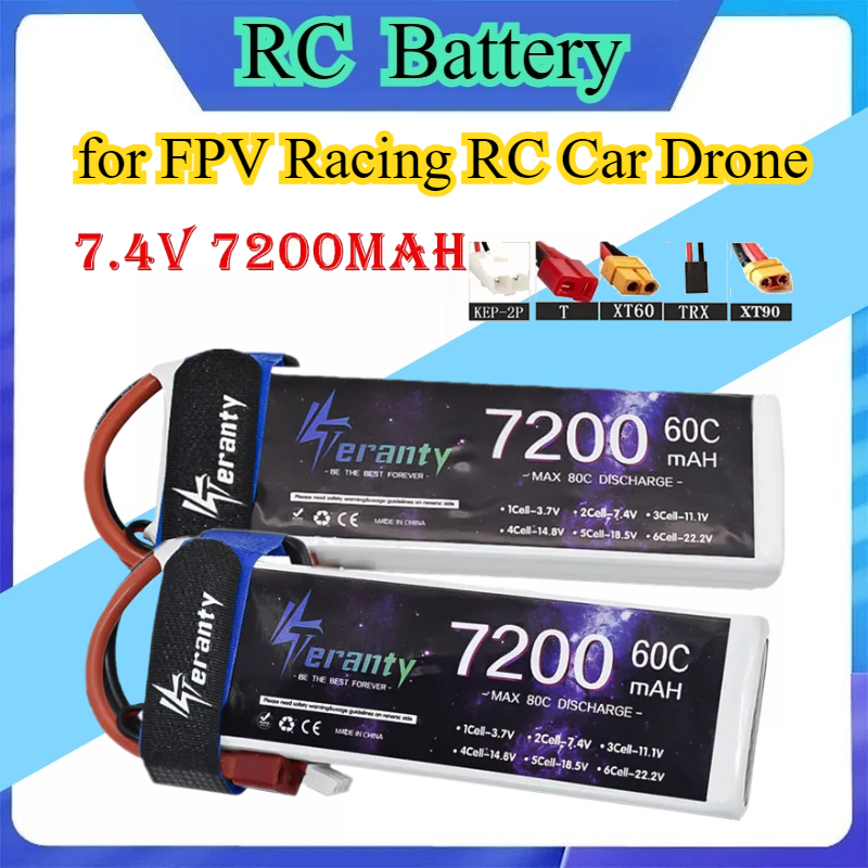 Drone Battery 6S - Bateria Lipo Softcase 2S 7.4V 7200mAh