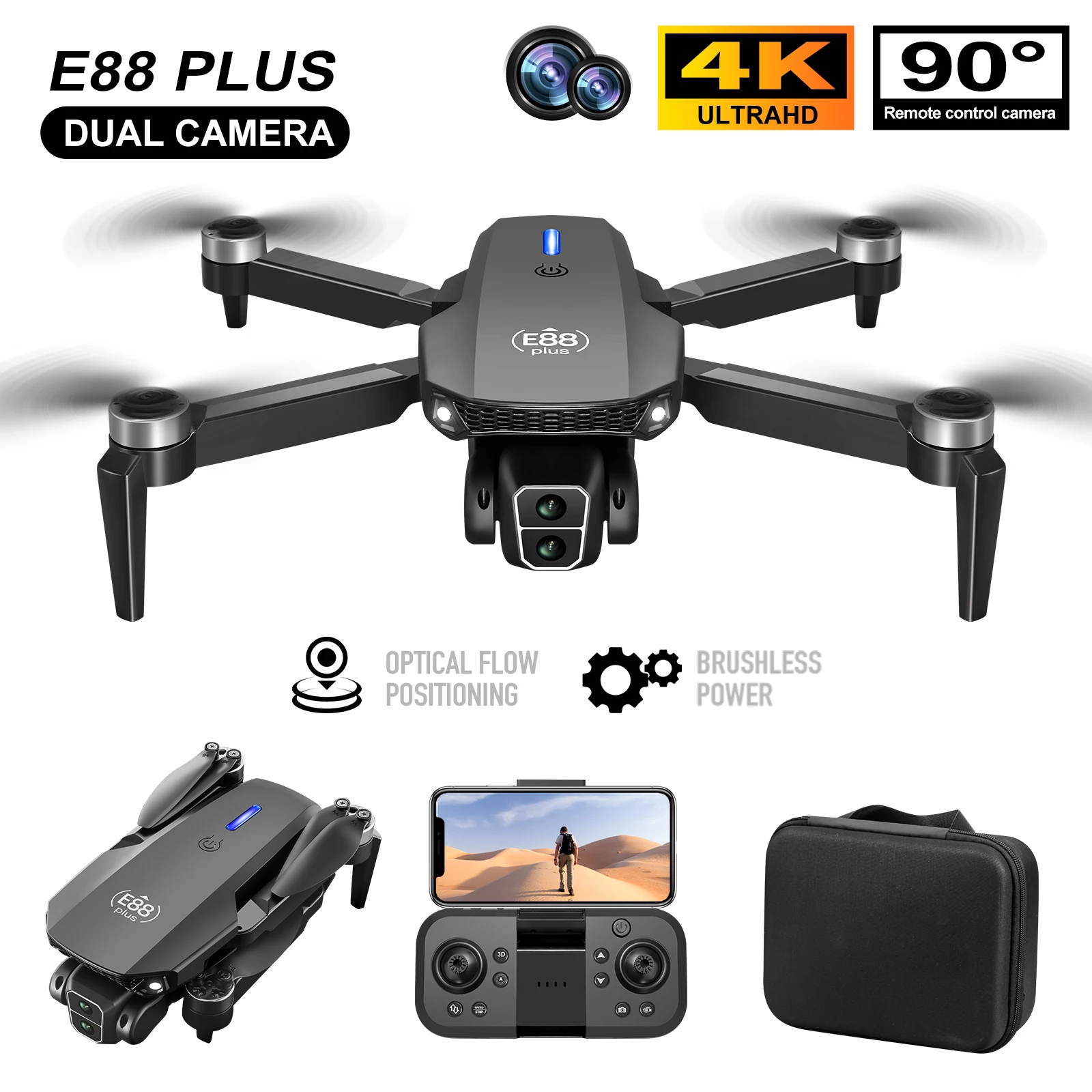 Drone Battery Box - Novo drone quadricóptero E88 Plus: 90