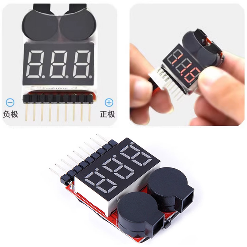 Drone Battery Voltage Checker - RC Car Cell Checker, BB Anel,
