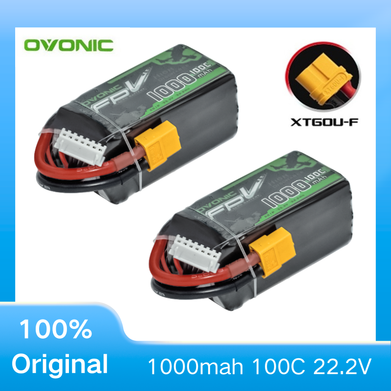 Drone Battery Li-Ion - 2 Baterias LiPo OVONIC 1000mAh 100C