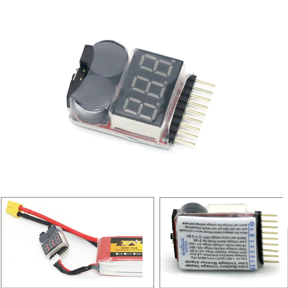 Drone Battery Alarm - Testador de tensão de bateria lipo,