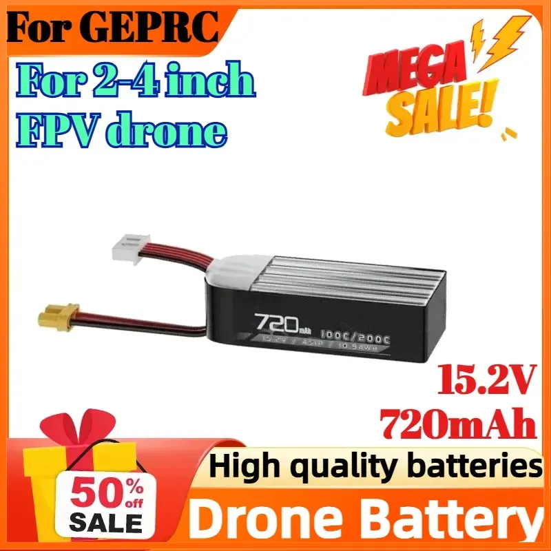 Drone Battery High Voltage - Bateria 4S 15.2V 720mAh 100C para