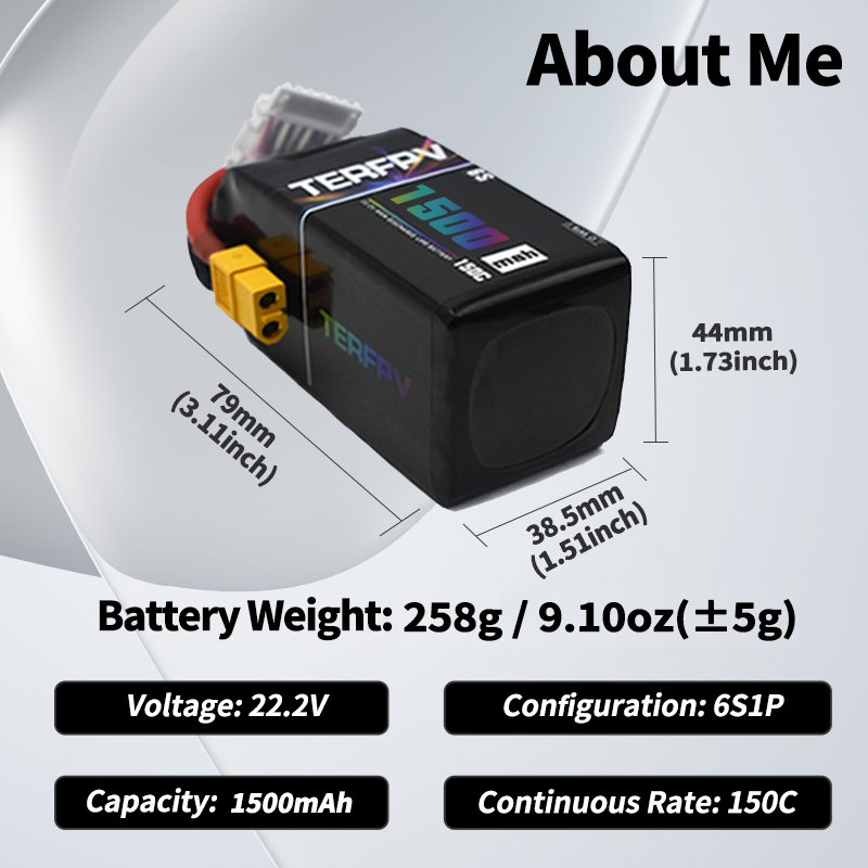 Bateria Lipo TERFPV 6S 22.2V 1 - Drone Battery Plate avaliação e preço