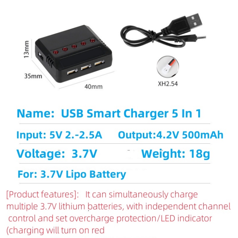 Syma x5hw x5hc x5c x5sw 3.7v 5 - Drone Battery Balance Charger avaliação e preço