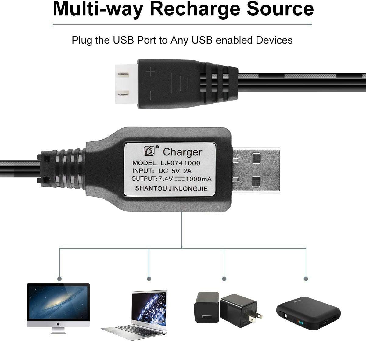 1 pacote XH-3P equilíbrio 7.4v - Drone Battery Balance Charger avaliação e preço