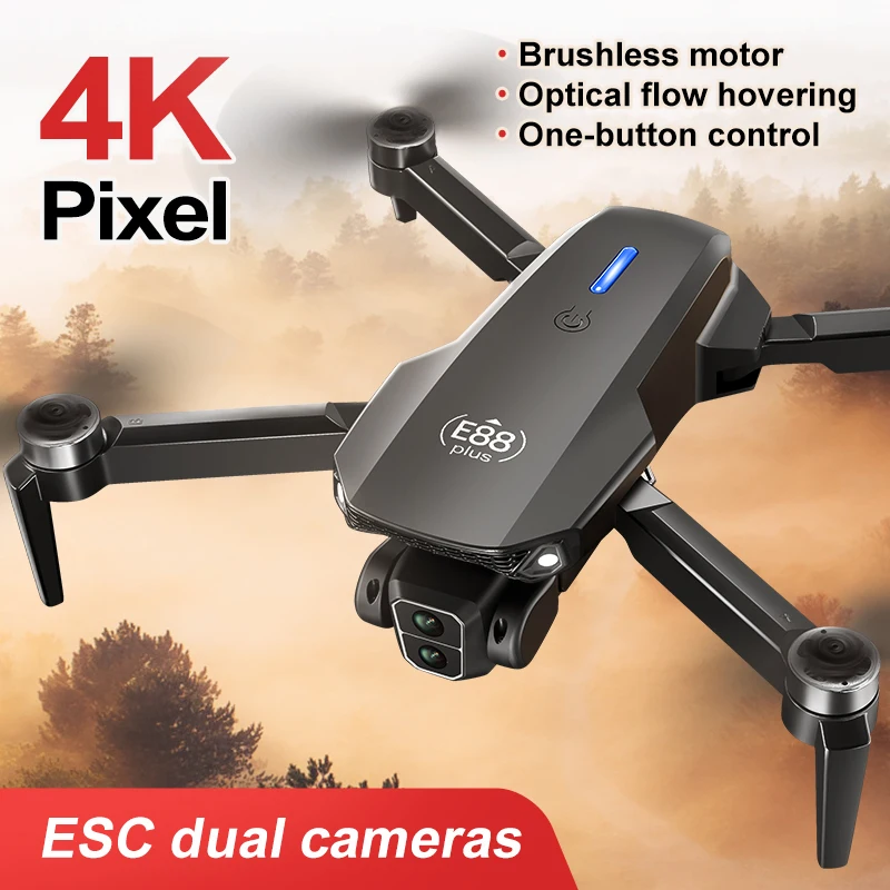 Novo drone quadricóptero E88 P - Drone Battery Box avaliação e preço