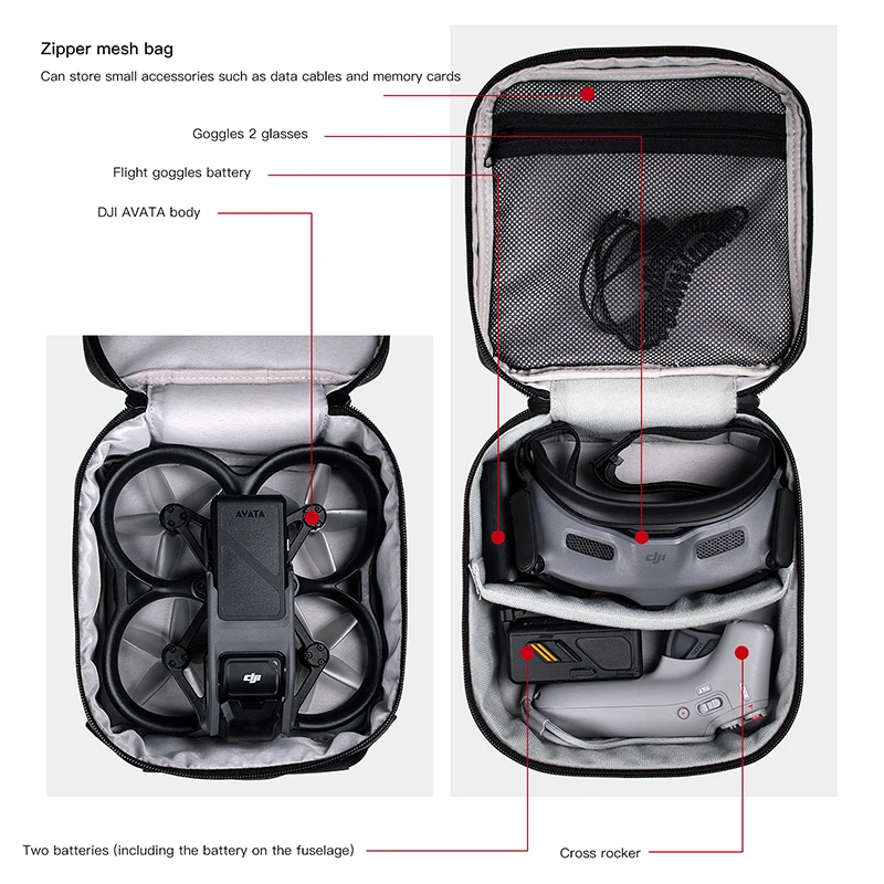Caso portátil dupla camada de  - Drone Battery Bag avaliação e preço