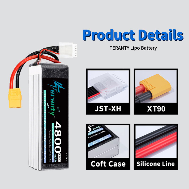 Bateria Lipo TERANTY 6S 4800mA - Drone Battery 6S avaliação e preço