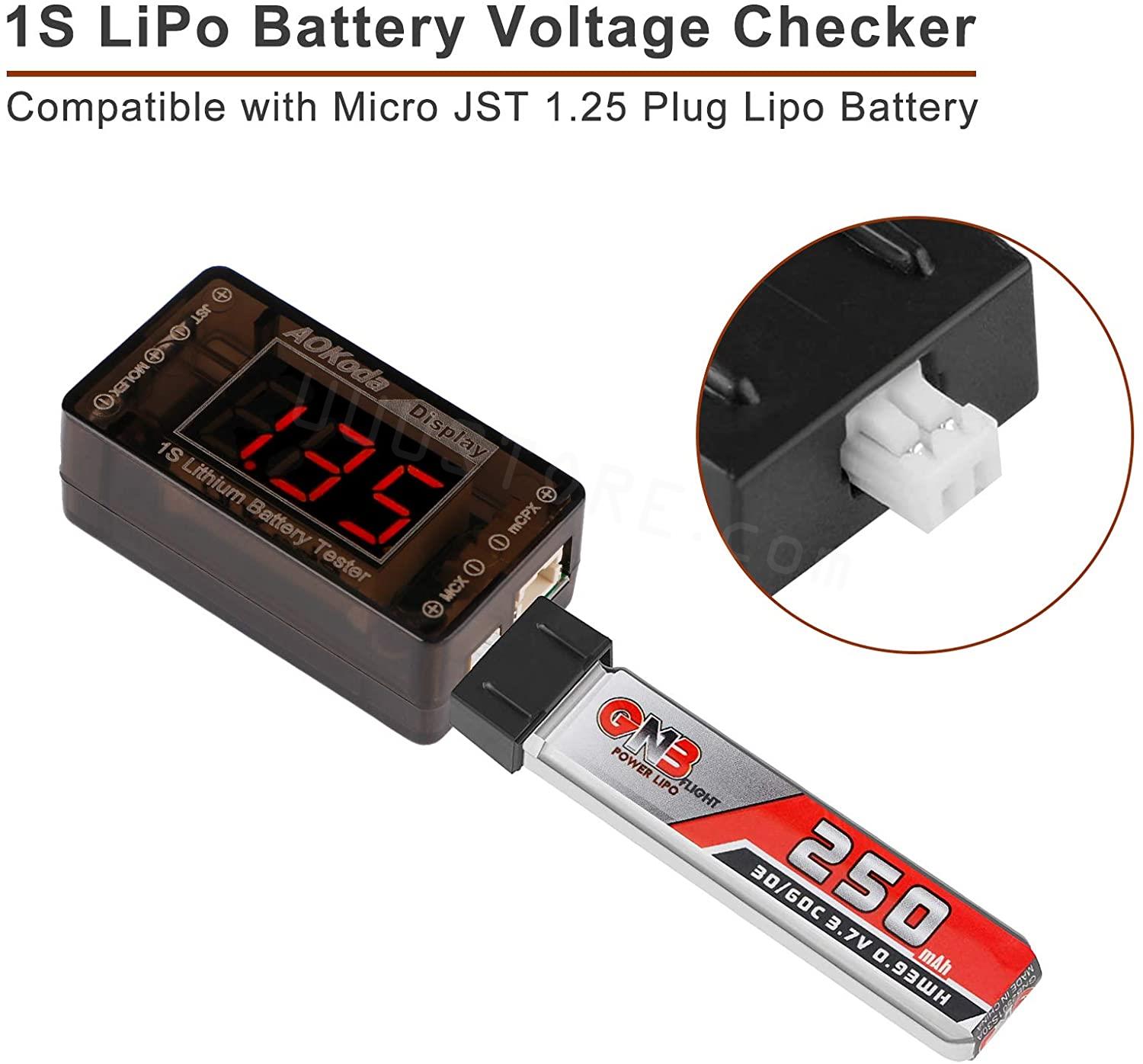 AOKoda AOK-041 1S LiPo Bateria - Drone Battery Voltage Checker avaliação e preço