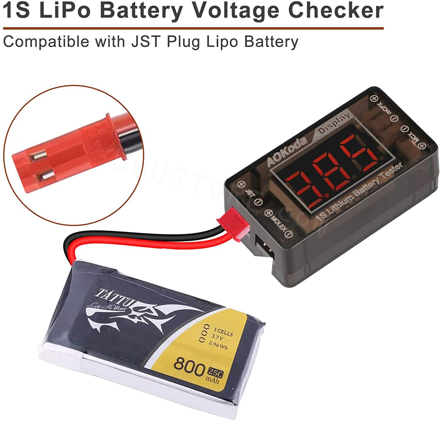AOKoda AOK-041 1S LiPo Bateria - Drone Battery Voltage Checker avaliação e preço