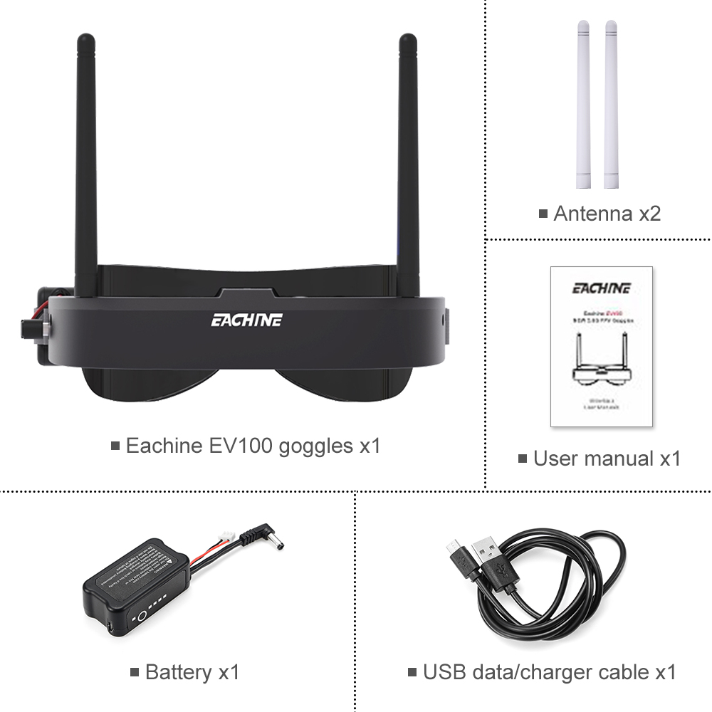 Eachine EV100 720*540 5.8G 72C - Drone Battery Case avaliação e preço