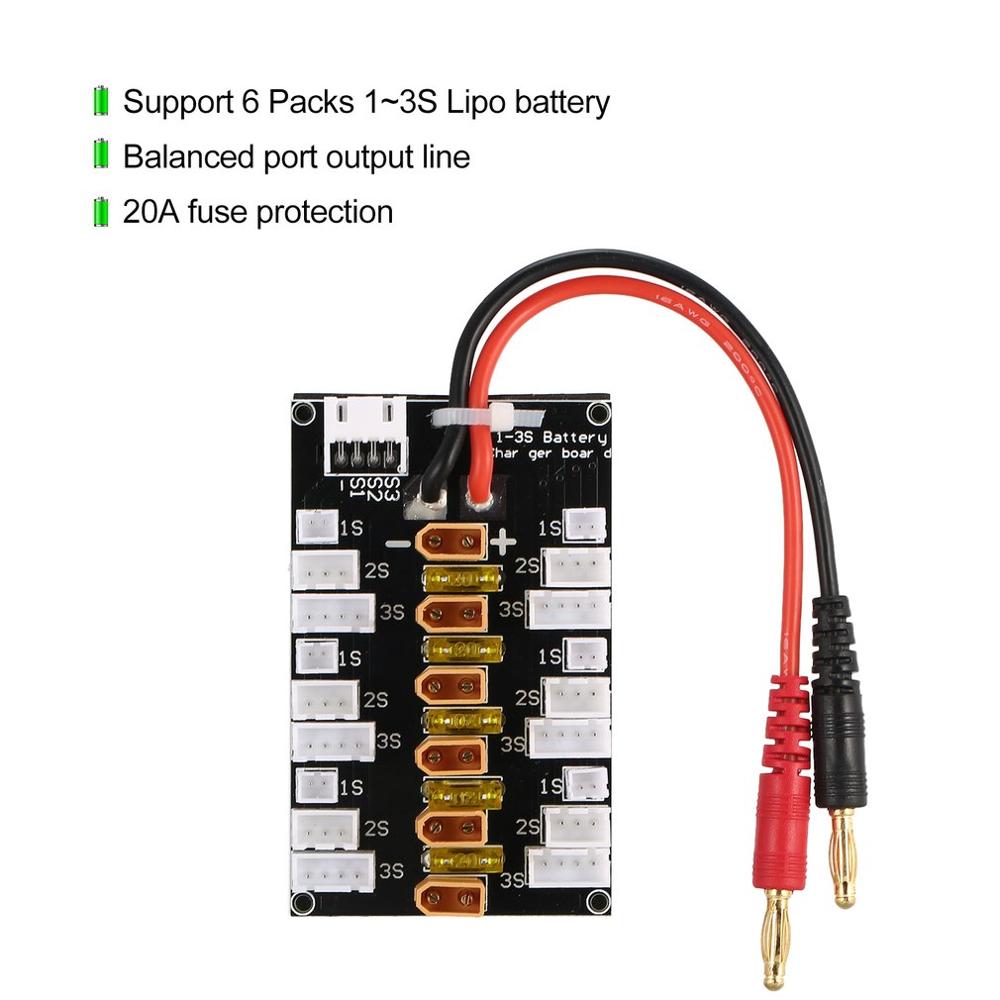 1s-3s 20a xt30 plugue bateria  - Drone Battery Parallel Board avaliação e preço
