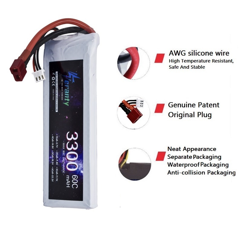 Bateria lipo 2s 7.4v 3300mah 6 - Drone Battery Connector avaliação e preço
