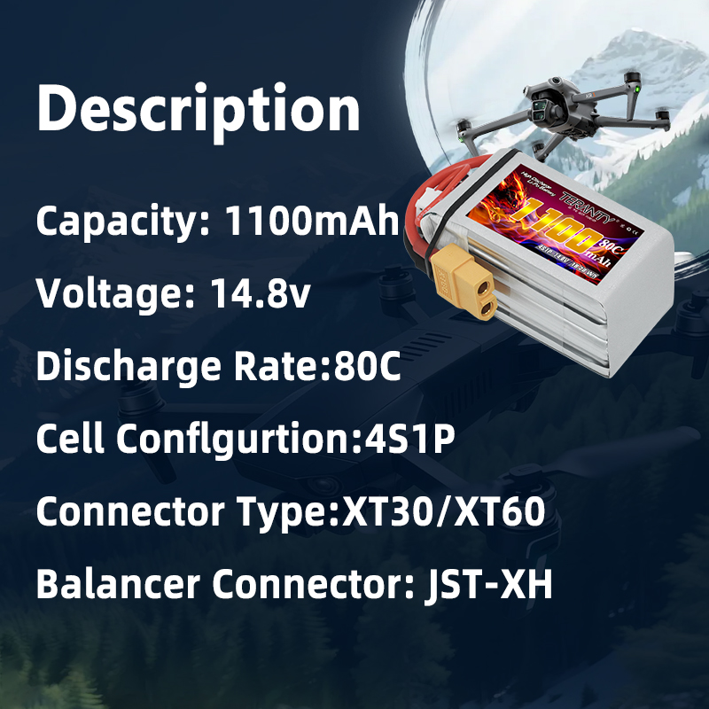 Bateria Lipo TERANTY 4S 1100mA - Drone Battery Plate avaliação e preço