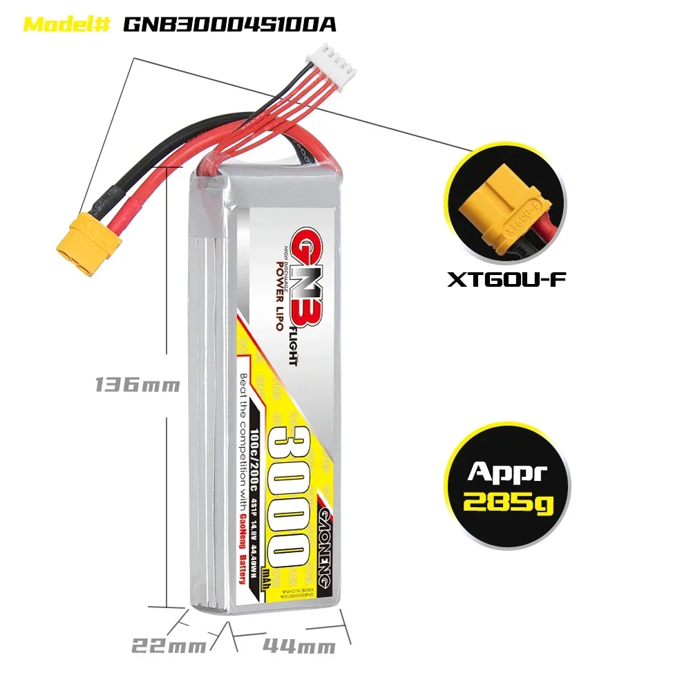 GAONENG GNB 3000mAh 4S 100C 20 - Drone Battery 4S avaliação e preço