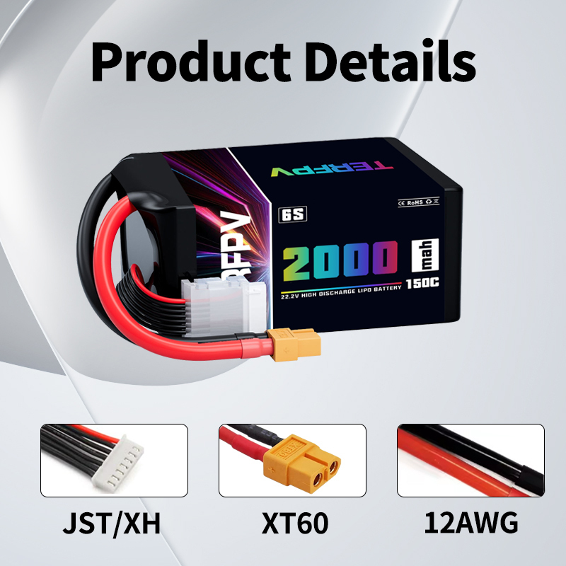 Terfpv 6s 22.2v 2000mah 150c/3 - Drone Battery 6S avaliação e preço