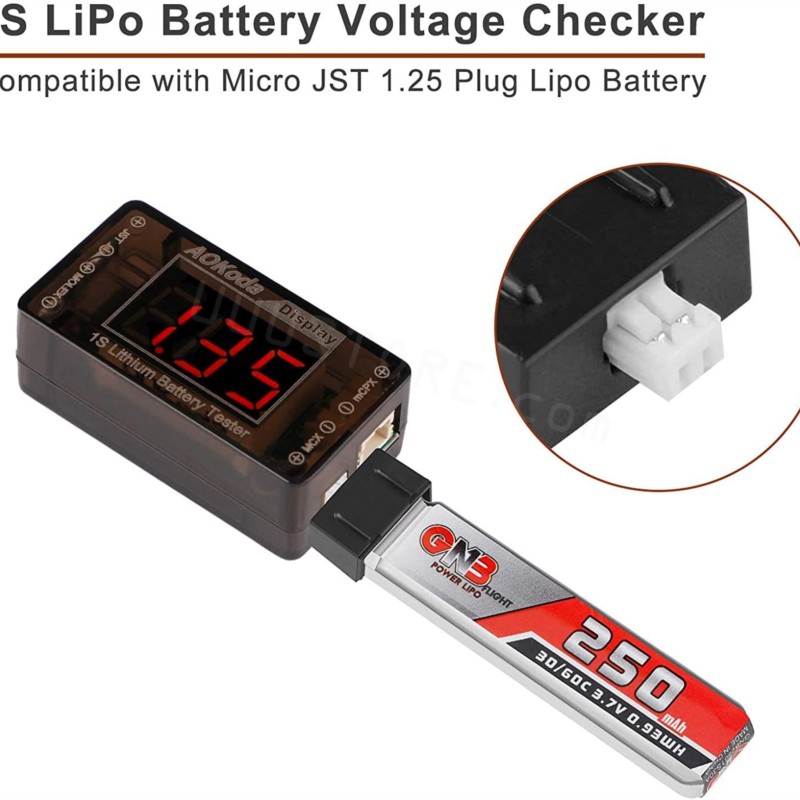 AOKoda AOK-041 1S LiPo Bateria - Drone Battery Voltage Checker avaliação e preço
